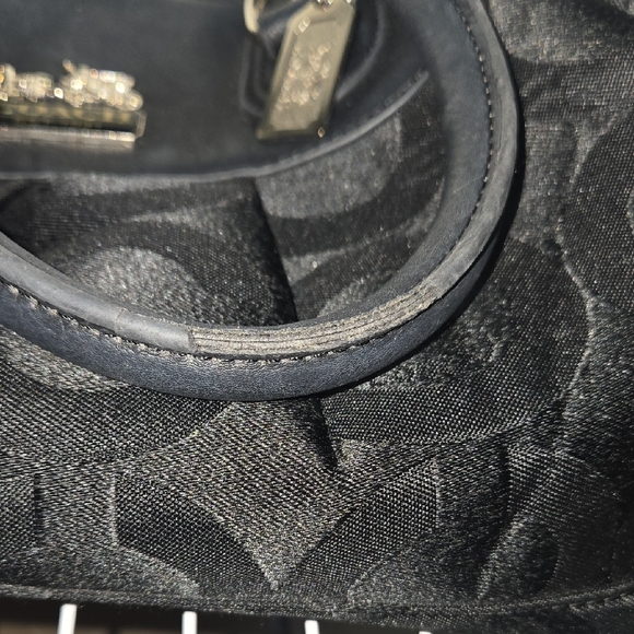 Coach Black Signature Satchel - Picture 10 of 15